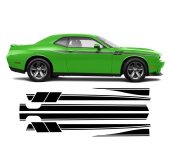 DODGE Challenge 2011-2020 fury side stripes stickers- star sam