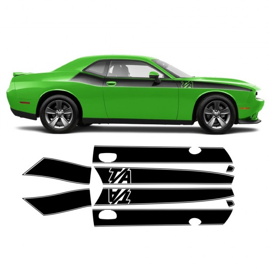 Autocolantes das riscas T/A Dodge Challenger 2011 - 2020 - Star Sam