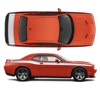 Dodge Challenger 08 - 20 Naklejki na boczne paski bagażnika - Star Sam