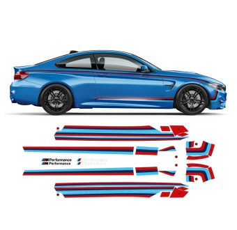 Listras laterais M performance bmw M4 F82/ F83 / M3 F80-Star sam