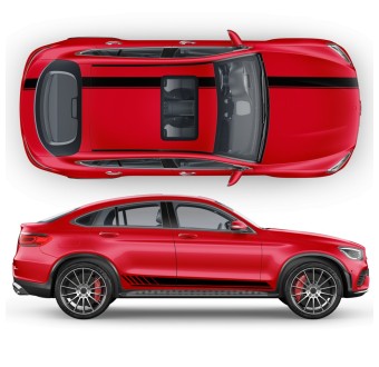 Aufkleber/Vinyls, komplettes Set mit Streifen, Mercedes Benz AMG GLC / GLC Coupé