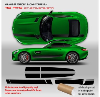 Autocollants / vinyles pour les bandes de kit complètes en voiture Mercedes Benz GT Edition 1