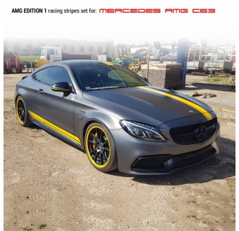 Autocollants/Vinyles pour voiture kit complet rayures compatible Mercedes Benz AMG Classe C