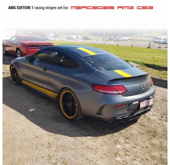 Autocollants/Vinyles pour voiture kit complet rayures compatible Mercedes Benz AMG Classe C