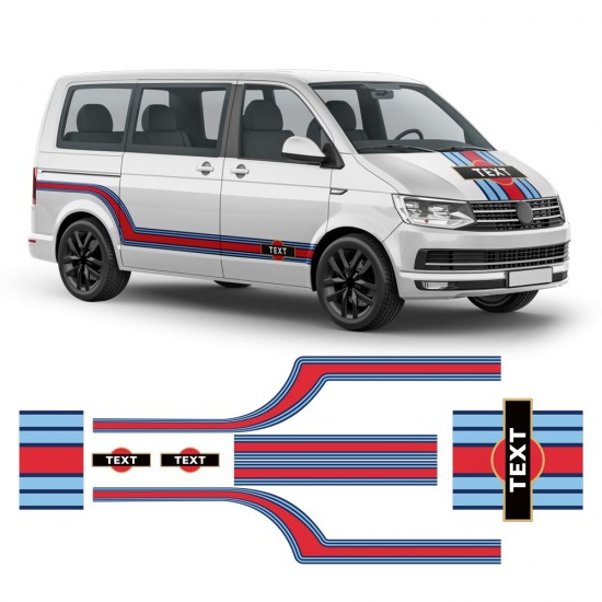 Autocolantes de faixas Martini Style para Volkswagen T5/T6 - Star Sam