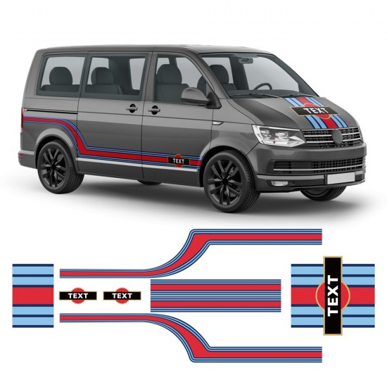 Autocolantes de faixas Martini Style para Volkswagen T5/T6 - Star Sam