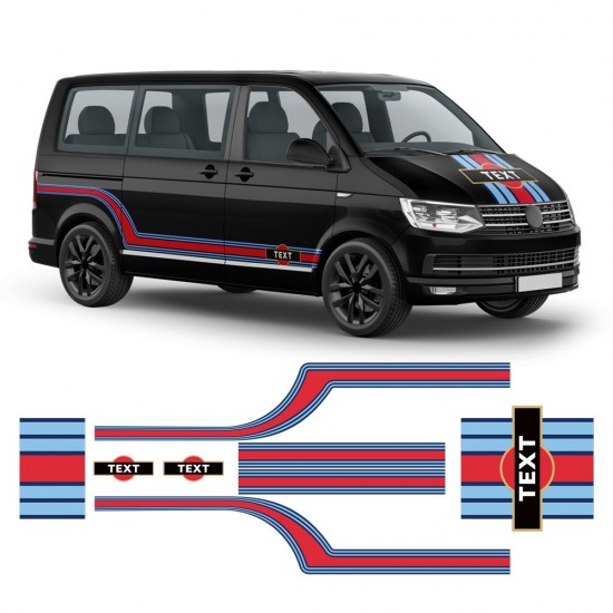 Autocolantes de faixas Martini Style para Volkswagen T5/T6 - Star Sam