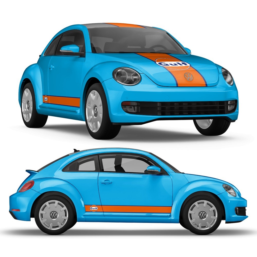 Súprava samolepiek a pruhov GULF pre Volkswagen New Beetle - Star Sam