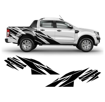 Decalcomanie grafiche laterali Warlord auto Ford Ranger -Star sam