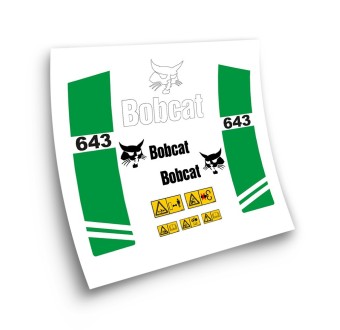 Décalcomanies pour machines industrielles pour BOBCAT 643 GREEN-Star Sam