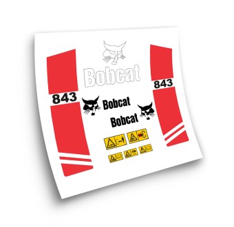 Autocollants pour machines industrielles pour BOBCAT 843 ROUGE-Star Sam