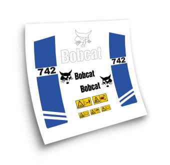 Autocollants pour machines industrielles pour BOBCAT 742 BLEU-Star Sam