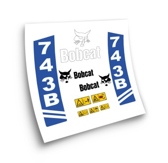 Autocollants pour machines industrielles pour BOBCAT 743B BLEU-Star Sam