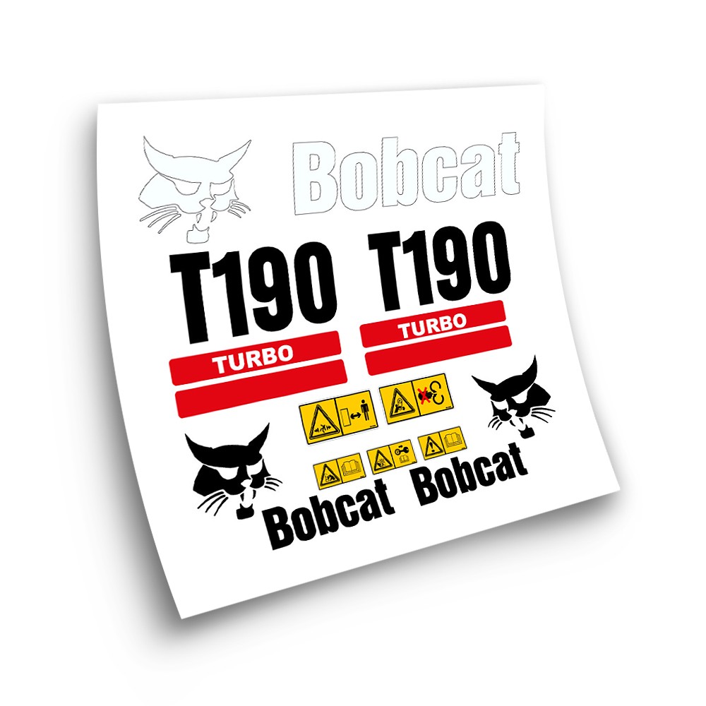 Naklejki na maszyny przemysłowe dla BOBCAT T190 TURBO RED-Star Sam