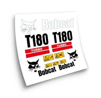 Aufkleber für Industriemaschinen für BOBCAT T180 TURBO ROT-Star Sam