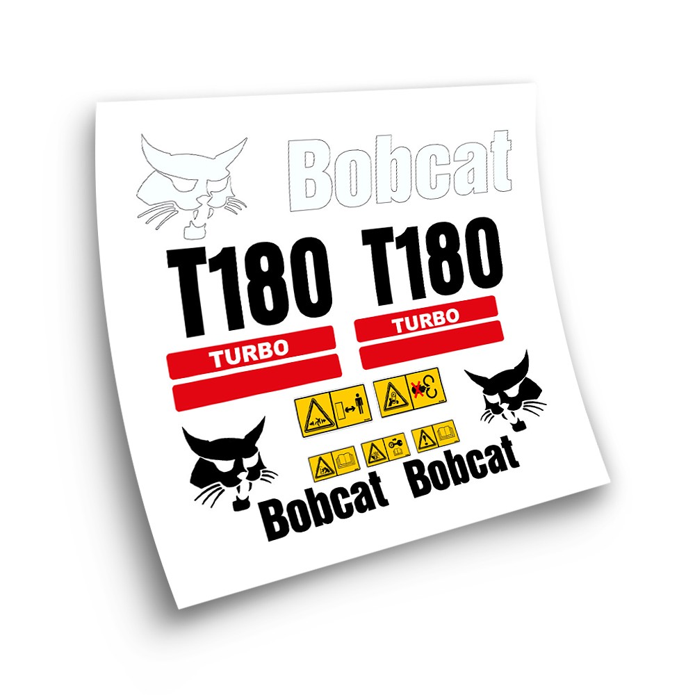 Naklejki na maszyny przemysłowe dla BOBCAT T180 TURBO RED-Star Sam