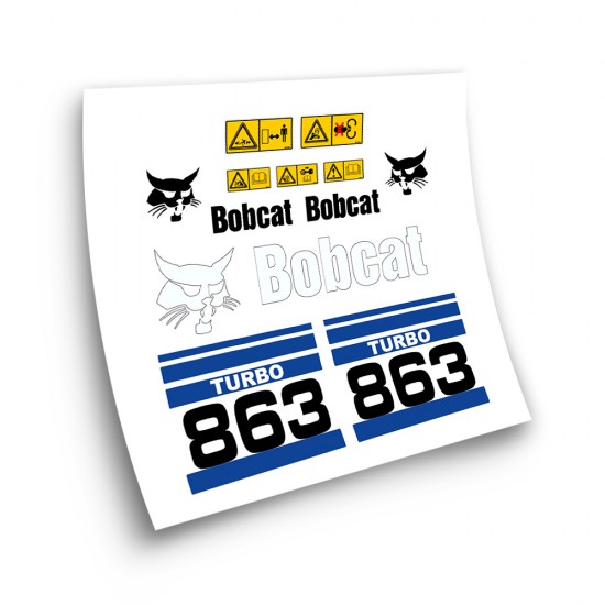 Adesivi per macchinari industriali per BOBCAT 863 TURBO BLUE - Star Sam