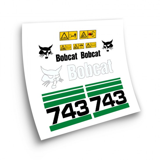 Adesivi per macchinari industriali per BOBCAT 743 verde- Star Sam