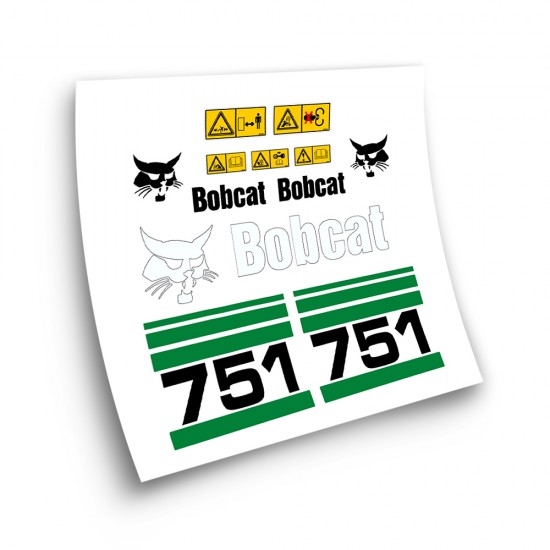 Adesivi per macchinari industriali per BOBCAT 751 verde- Star Sam