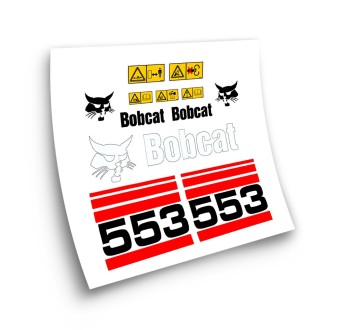 Autocollants pour machines industrielles pour BOBCAT 553 rouge- Star Sam