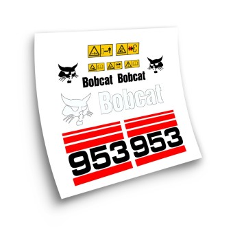 Autocollants pour machines industrielles pour BOBCAT 953 rouge- Star Sam