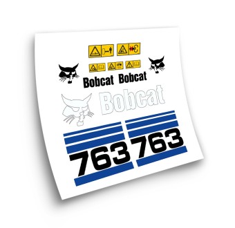 Autocollants pour machines industrielles pour BOBCAT 763 BLEU- Star Sam