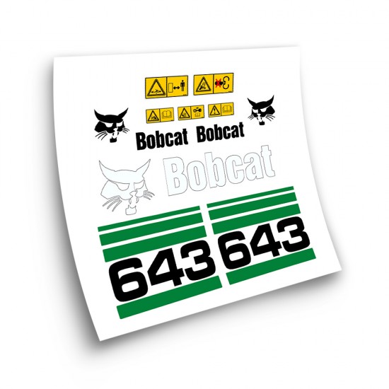 Pegatinas maquinaria industrial para BOBCAT 643 verde mod.3 - Star Sam