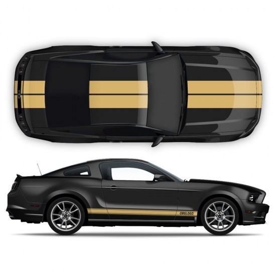 Kit vinile franjas Racing para Mustang 2005-2014-Star Sam