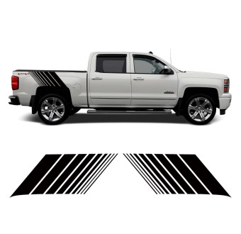 Diagonal rear stripe decals for Chevrolet Silverado 2013