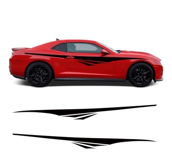 Adesivos de faixa lateral dinâmica com Chevrolet Camaro 2014