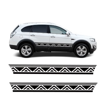 Geometric side stripe decals for Chevrolet Captiva 2006-100.