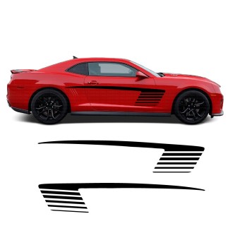 Adesivi a strisce laterali sportive Chevrolet Camaro 2014 - Rosso.