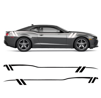 Dynamic side stripe decals for cars Chevrolet Camaro 2015