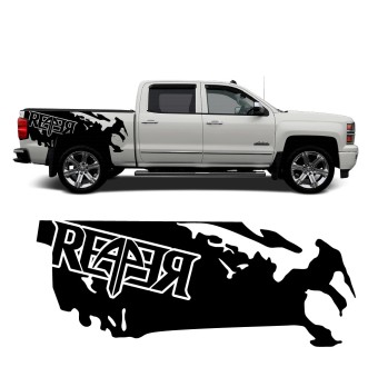 Autocollants latéraux Reaper pour voitures Chevrolet Silverado 2013