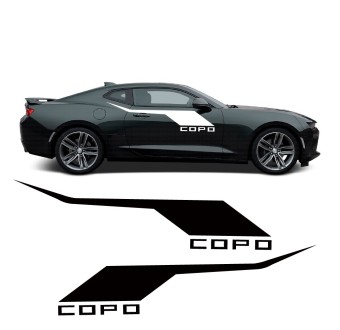 Adesivos de faixa lateral COPO Elite para carros com Chevrolet Camaro 2015