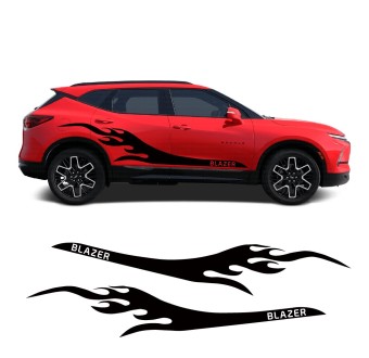 Blazer flames side stripe decals for cars Chevrolet Blazer 2023