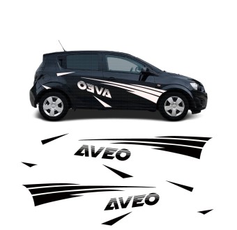 Aveo side stripe decals for cars Chevrolet Aveo 2022