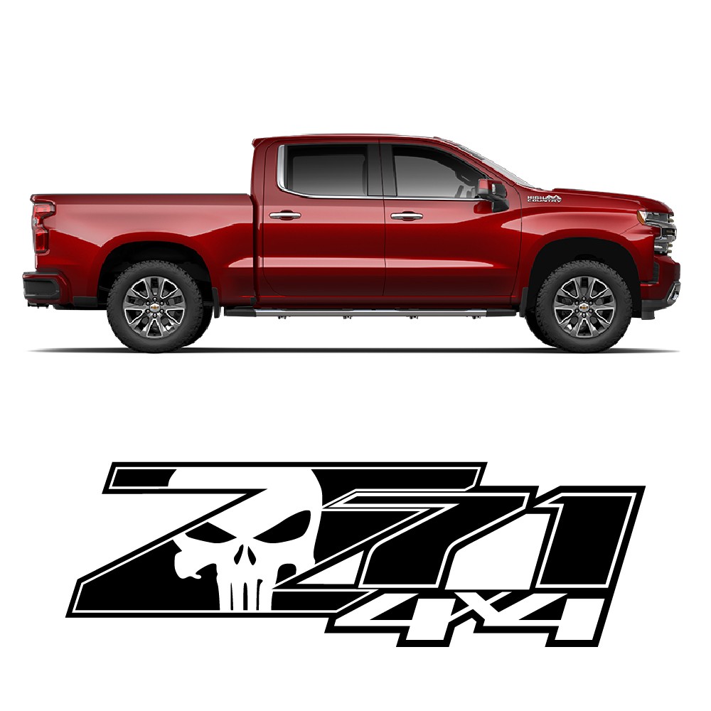 Z71 Skull 4x4 side decals...