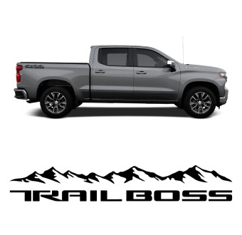 Πλαϊνά αυτοκόλλητα TrailBoss Montañas για αυτοκίνητα συμβατά με Chevrolet Silverado 2022