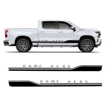 Autocollants de bande latérale Silverado Glide pour voiture Chevrolet Silverado 2022