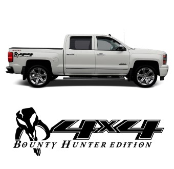 4x4 Bounty Hunter side decals for cars Chevrolet Silverado 2013