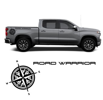 Road Warrior Compass side decals for cars Chevrolet Silverado 2022