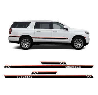 Adesivos de faixa lateral Suburban Stripe para carros com Chevrolet Suburban 2020