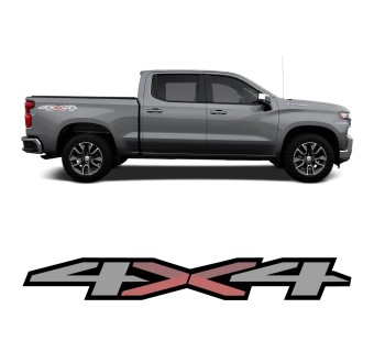 4x4-Seitenstreifen für Autos Chevrolet Silverado 2022