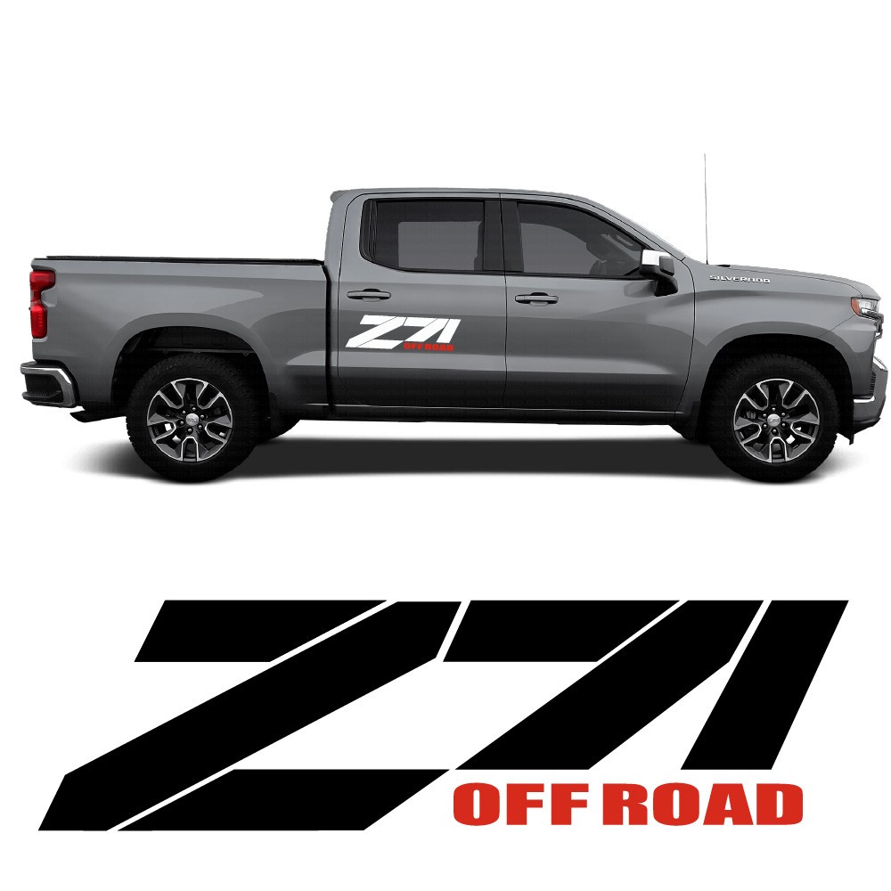 Z71 Off Road-Seitenaufkleber für Auto Chevrolet Silverado 2022