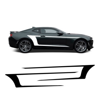 Adesivos de faixa lateral Racer com Chevrolet Camaro 2015