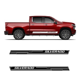 Αυτοκόλλητα πλαϊνής λωρίδας Silverado Glide για αυτοκίνητα συμβατά με Chevrolet Silverado 2022