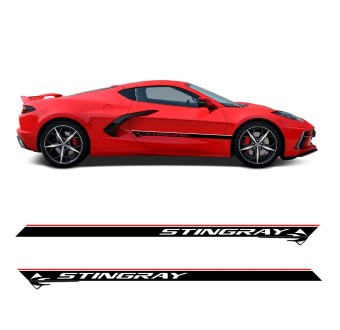 Autocollants de bandes latérales Stingray Flash pour voitures Chevrolet Corvette 2020