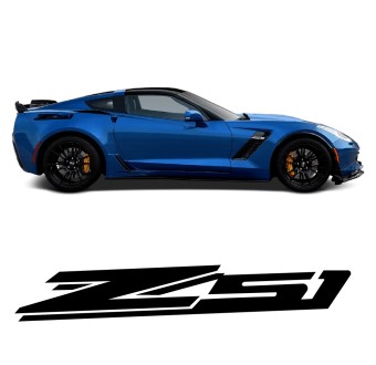 Autocollants latéraux Z51 pour voiture compatible avec Chevrolet Corvette 2013