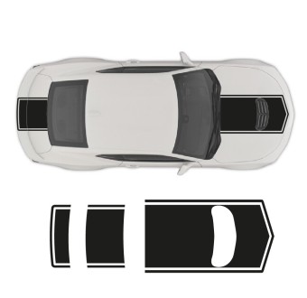 Hexa hood and trunk top stripes decals for Chevrolet Camaro 2022